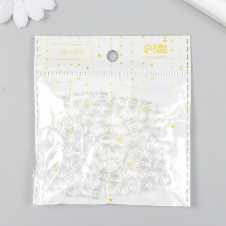 Beads for creativity plastic "Balls with faces - crystal" D = 0.8 set 20 g-2
