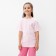 Basic Basic Line Strip T-shirt, r.34 (122-128 cm), pink/white