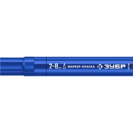 Marker-color construction bison MK-800 06327-7, wedge-shaped, 2-8 mm, blue