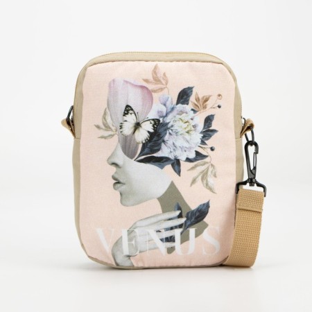 Bag "Tenderness", 15x3x20, lightning departure, belt long, beige-1