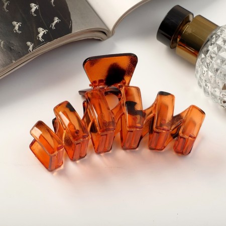 Hair crab "gloss" geometry luxury, 10 cm, mix
