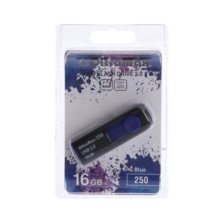 Флешка OltraMax 250, 16 Гб, USB2.0, чт до 15 Мб/с, зап до 8 Мб/с, синяя-2