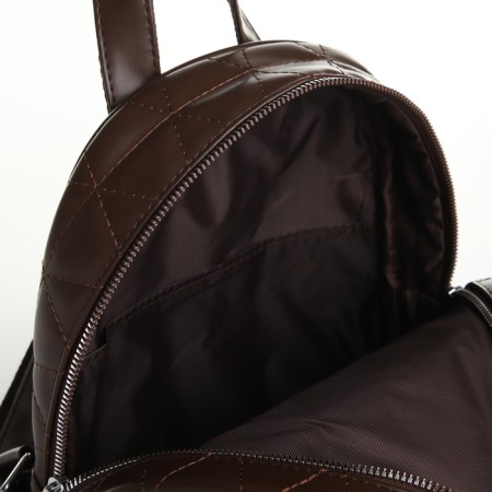 Women's backpack on lightning, brown color-4