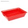 Deep toilet with a mesh of 36 x 25 x 9 cm, red