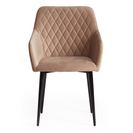 Bremo Mod chair. 708 fabric/metal, 58x55x83cm, beige 5/black-4