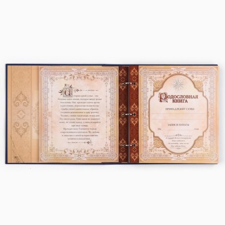 The genealogy book with a frame under the photo "Pedigree Book", 50 sheets, 21.5 x 23.7 cm-7