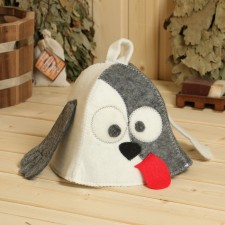 Bath cap with children's applique 