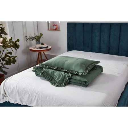 A set with a veil of "Rebeca", size 160x220 cm, 50x70 cm, color malachite-1