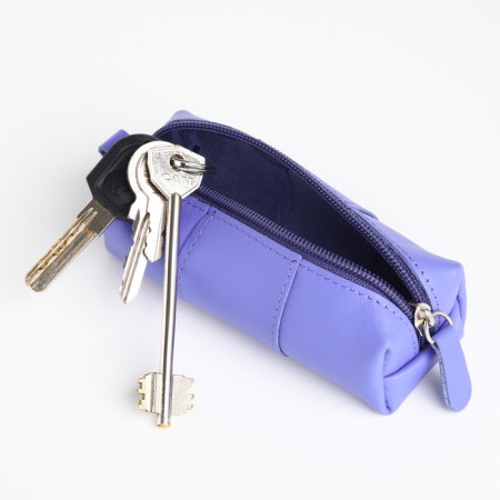 Pocket Key with lightning, textura, length 12.5 cm, ring, lilac color-4