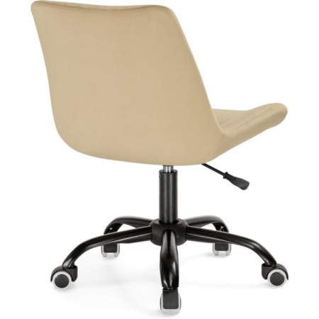 Computer chair Ordi Metal/velor, black/beige 56x65x85 cm-3