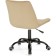 Computer chair Ordi Metal/velor, black/beige 56x65x85 cm