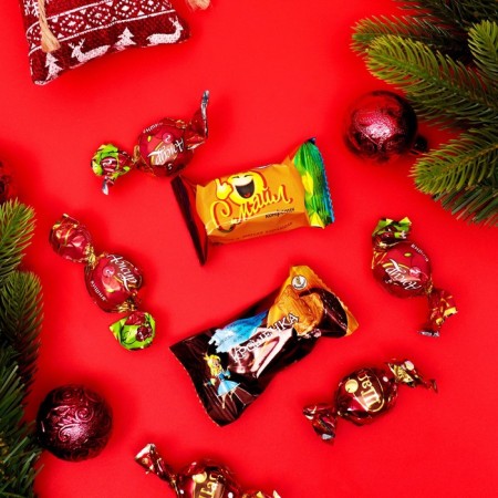 A set of chocolate sweets "Christmas tree", blue 105 g-1