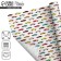 Paper packing craft white "Racing cars", 50 x 70 cm