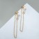 Earrings Metal "Chains" Cross, Color Gold