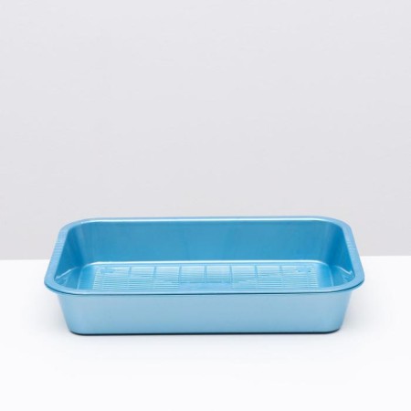 Medium pearl toilet with a mesh of 36 x 26 x 6.5 cm blue-1