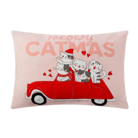 New Year. Catmas pillowcase Catmas 50x70 cm - 2 pcs, 100% cotton, calico-2