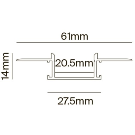 Aluminum profile of hidden installation LED Strip Alm011S-2M, 200x6.1x1.4 cm, silver color-4