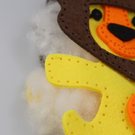 Set for creativity: soft toy made of felt "lion"-2