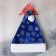 New Year's Snowfall cap with a fur kant, 29x40 cm, blue