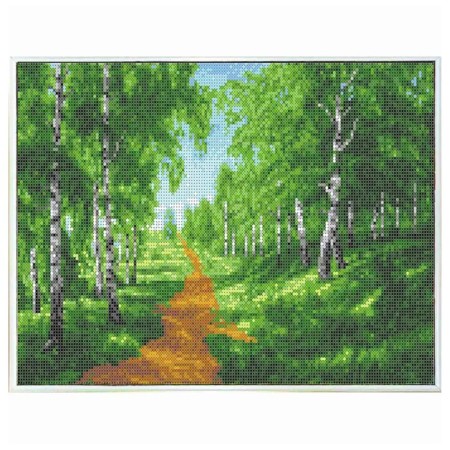 Scheme for beads and cross "Birch grove"-1