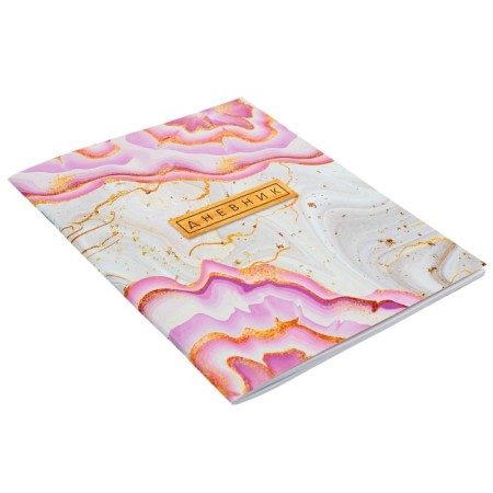 Universal diary for grades 1-11, "pink marble", soft cover, 40 sheets-1