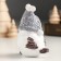 Polystone souvenir "White Eagle owl in a cap-cap" with a sprinkle of 5.8x5x8.2 cm