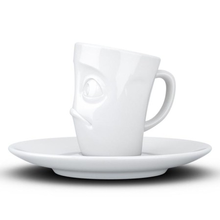 Coffee cup with a saucer TASSEN BUFFLED, 80 ml, white color-5