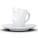 Coffee cup with a saucer TASSEN BUFFLED, 80 ml, white color