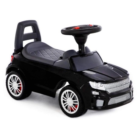 Supercar roller skate car No. 6 with a sound signal, black color-5
