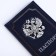 Cover for passport, blue color