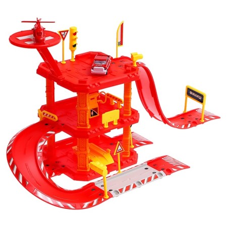 Parking "Fire Station", with a metal machine and helicopter-2