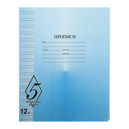 Notebook of 12 sheets in a frequent slant of the magnificent fifth line, mix