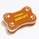 Toy dense squeak "biscuit" for dogs, 12 x 7 cm, brown