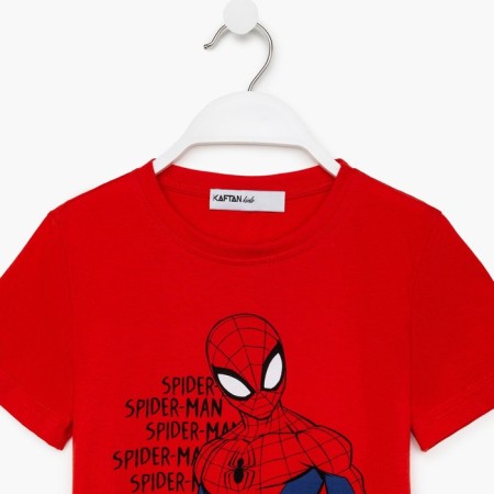 Marvel T-shirt "Spider Man Hero", height 122-128 (34), Red-5