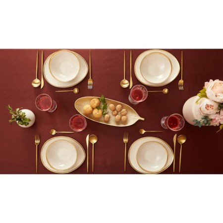 The tablecloth "Ethel" Cozy 150*220 +/- 3cm, ts. chocolate, pl. 192 g/m2, hl with VGMO-5