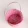 A set of baskets of 3 pcs, d21x10xh36cm, pink, bamboo
