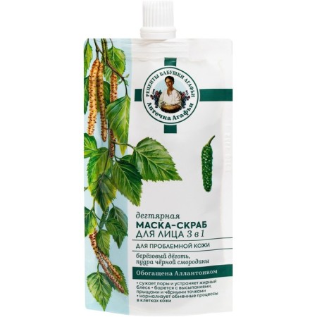 Mask-scrub for the face 3B1 RBA "Degtyan" for problem skin, 100 ml