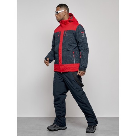 Male ski suit, size 52, dark blue color-1