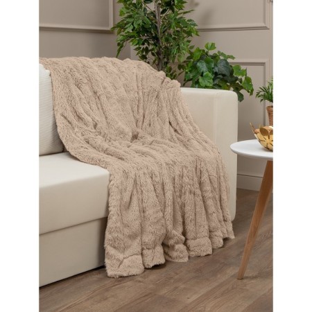 Buenas noches blanket, size 160x220 cm, beige color