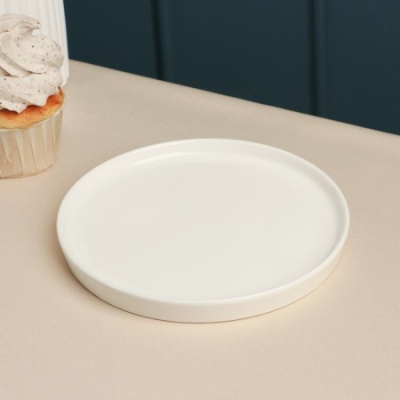 Porcelain dessert plate "Sola", 17 cm, white