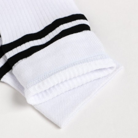 Socks "stripes", white color, size 23-25 ​​(37-40)-3
