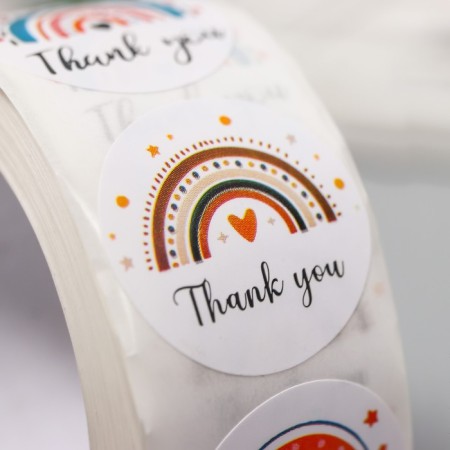 Stick Paper "Drawn Rainbow" d = 2.5 cm 500 pcs in a roll 3x6.5x6.5 cm-3