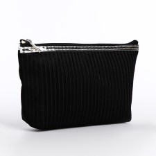 Cosmetic bag with lightning, black color