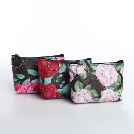 Women's wallet with zipper, color mix-1