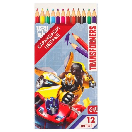 Color pencils, 12 colors, trihedral, transformers-6