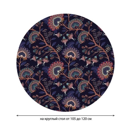 The tablecloth “Eastern mood”, round, oxford, elastic band, size 140x140 cm, diameter 105-120 cm-1