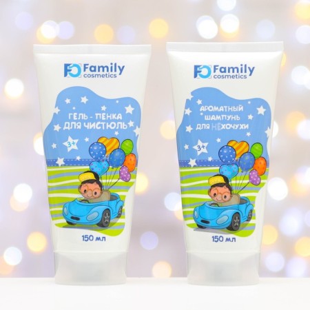 Gift set of children's Happy Trails: shampoo, 150 ml+foam gel, 150 ml-2