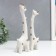 Souvenir Ceramics "White Giraffes with bows and colors" Set 2 pcs 22x4x6 25x5x7 cm