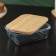 A container of heat -resistant glass with a bamboo cover Bellatenero Eco, 640 ml