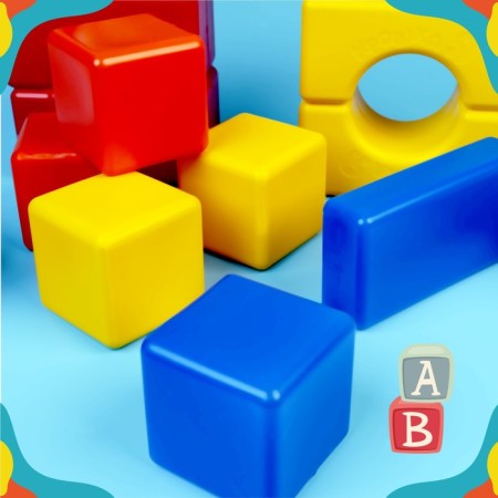 Construction set, 21 elements, 6 x 6 cm-15